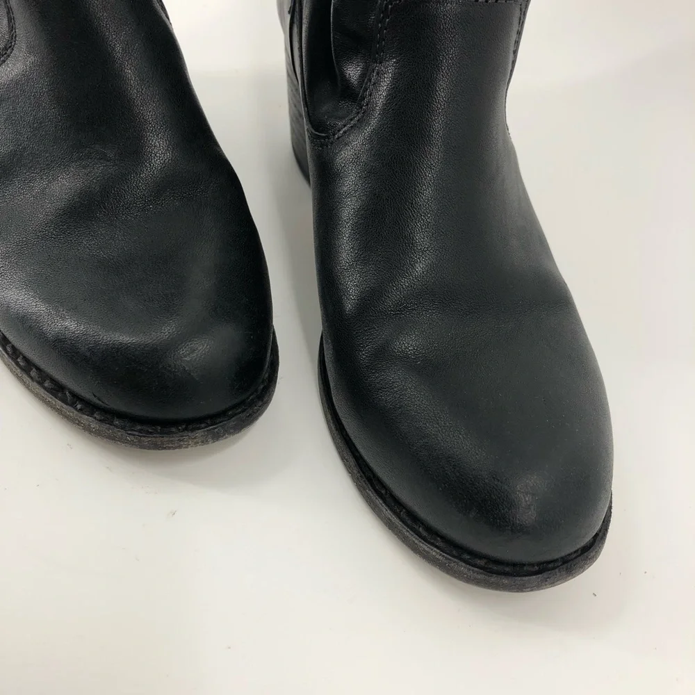 ✅ Rag & Bone Black Razor Leather Ankle‎ Boots 37.5